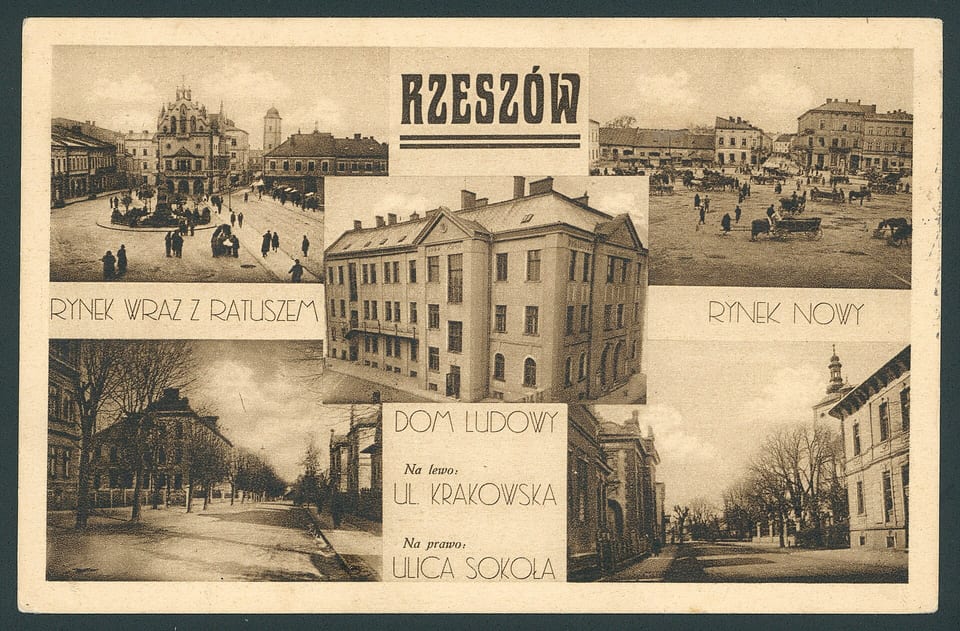 Rzeszów na pocztówce z około 1930 roku