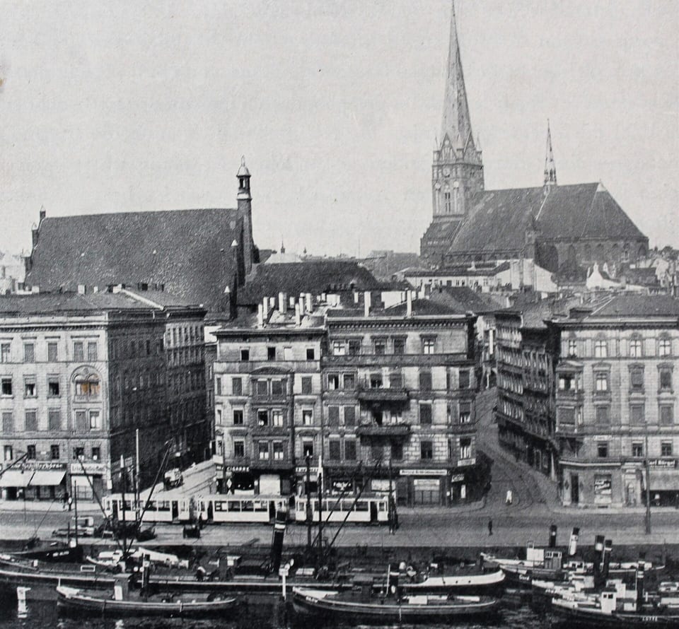 Tramwaj na nabrzeżu Odry, 1929